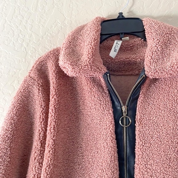Pink‎ Owl Pink Sherpa Zipup Jacket - Picture 2 of 9